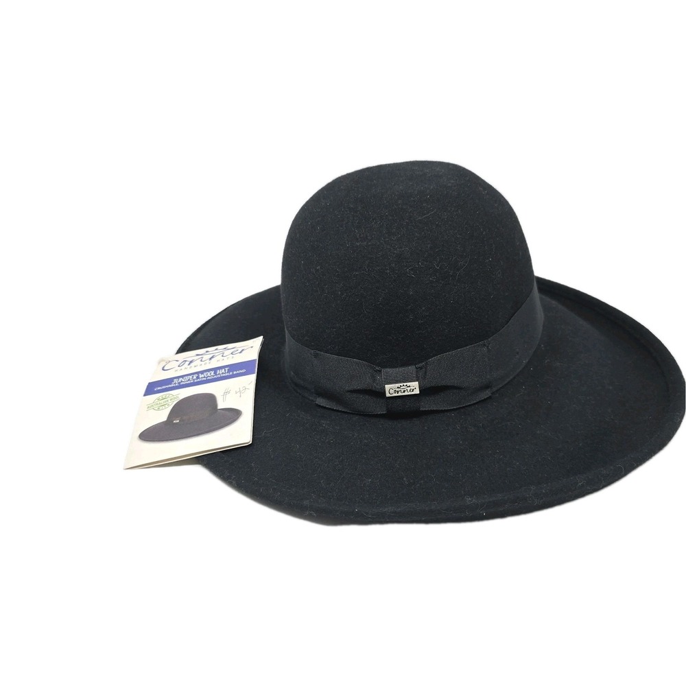 Conner Handmade Juniper Wool Hat Women's One Size Black New Tags‎